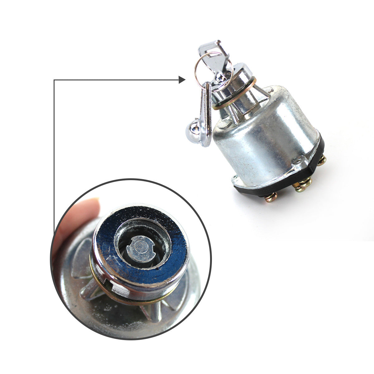 007SS-54-3 Ignition Switch with 2 Keys for Kato HD250 HD800 HD700 - Sinocmp