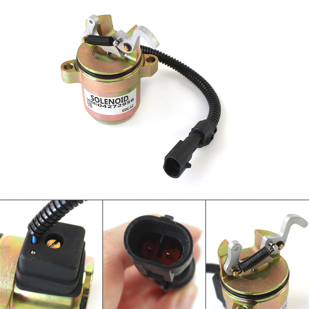 04272956 6686715 Fuel Shutoff Solenoid Valve for Deutz BF4M2011 BF4M2012 - Sinocmp