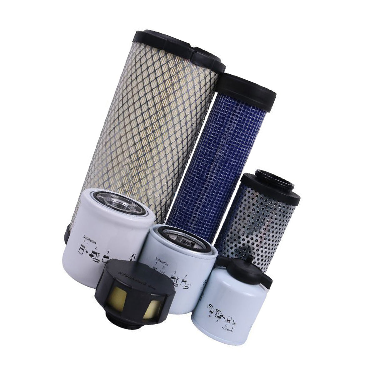 1000/2000 Hour Maintenance Filter Kit 7333703 for Bobcat Loader S550 S570 S590 T550 T590 - Sinocmp