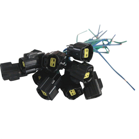 10PCS Solenoid Valve Plugs with 2 Lines for Kobelco Excavator SK230-6E - Sinocmp