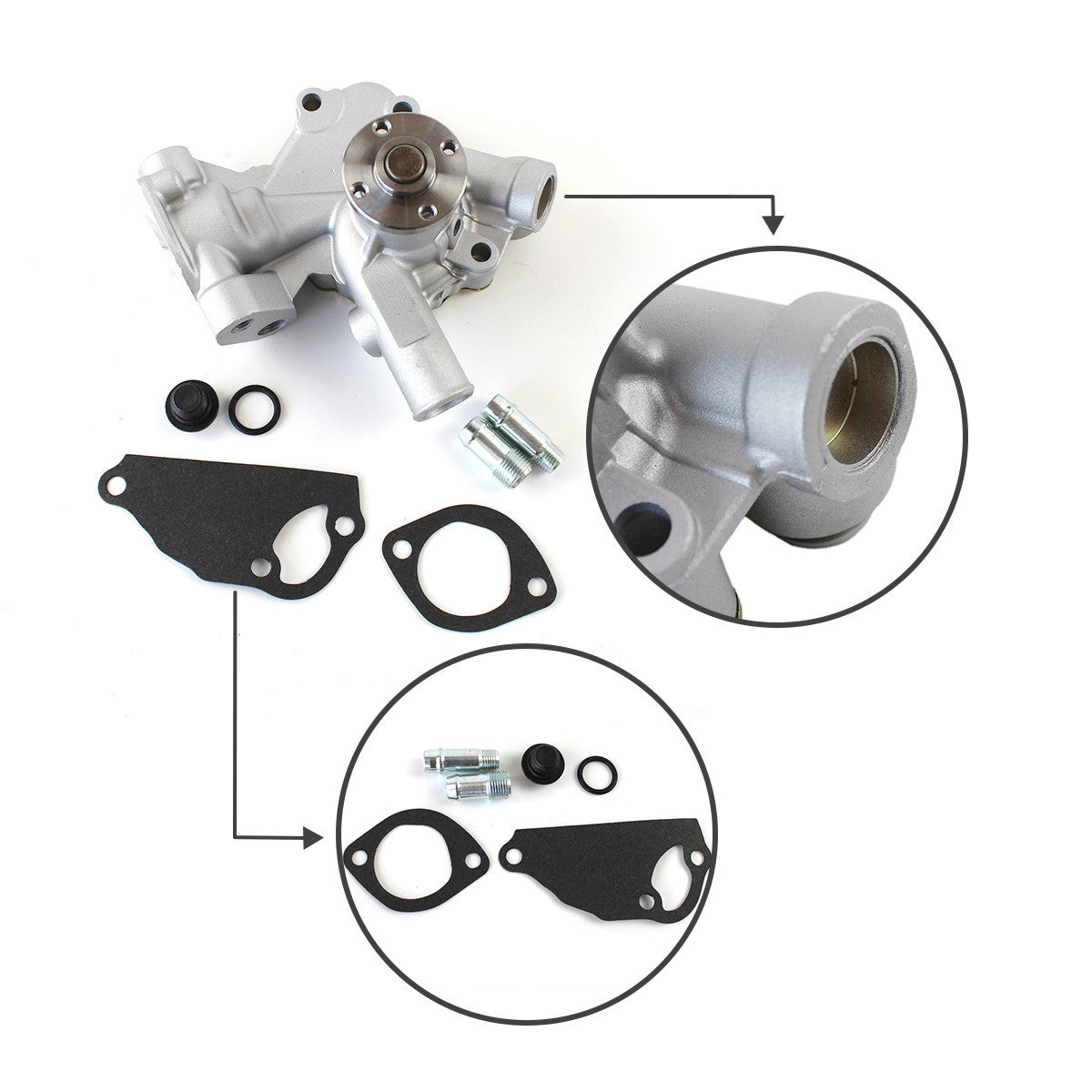 119265-42002 Water Pump for Yanmar 3D68E 3TNE68 3TNE68C Engine - Sinocmp