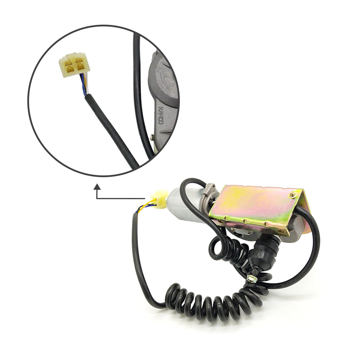 12V 538-00005A Wiper Motor for Doosan Daewoo Excavator DX15 DX18 - Sinocmp