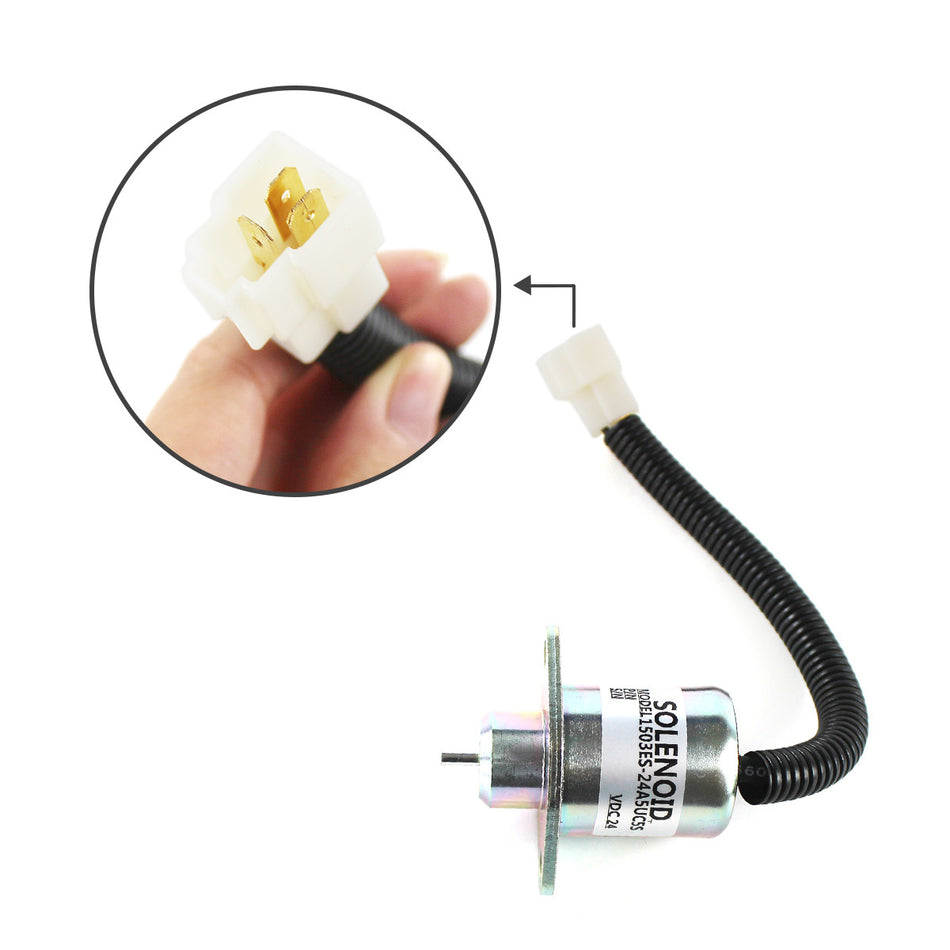 1503ES-24A5UC5S SA-4567-T 24V Fuel Stop Solenoid Shutdown Solenoid for Kubota 5 Series - Sinocmp