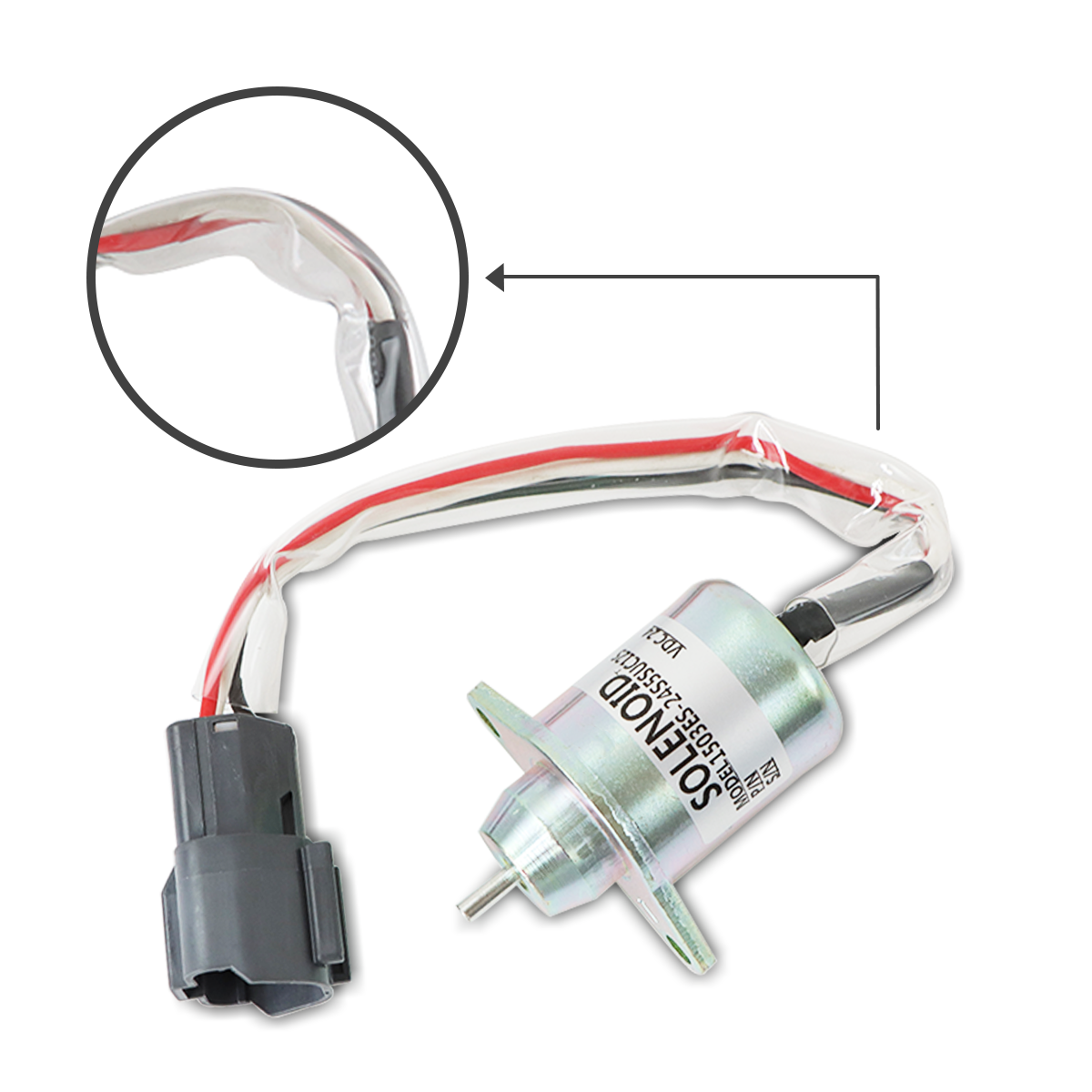 1503ES-24S5SUC12S Fuel Shut Off Solenoid Valve for Yanmar Engine - Sinocmp