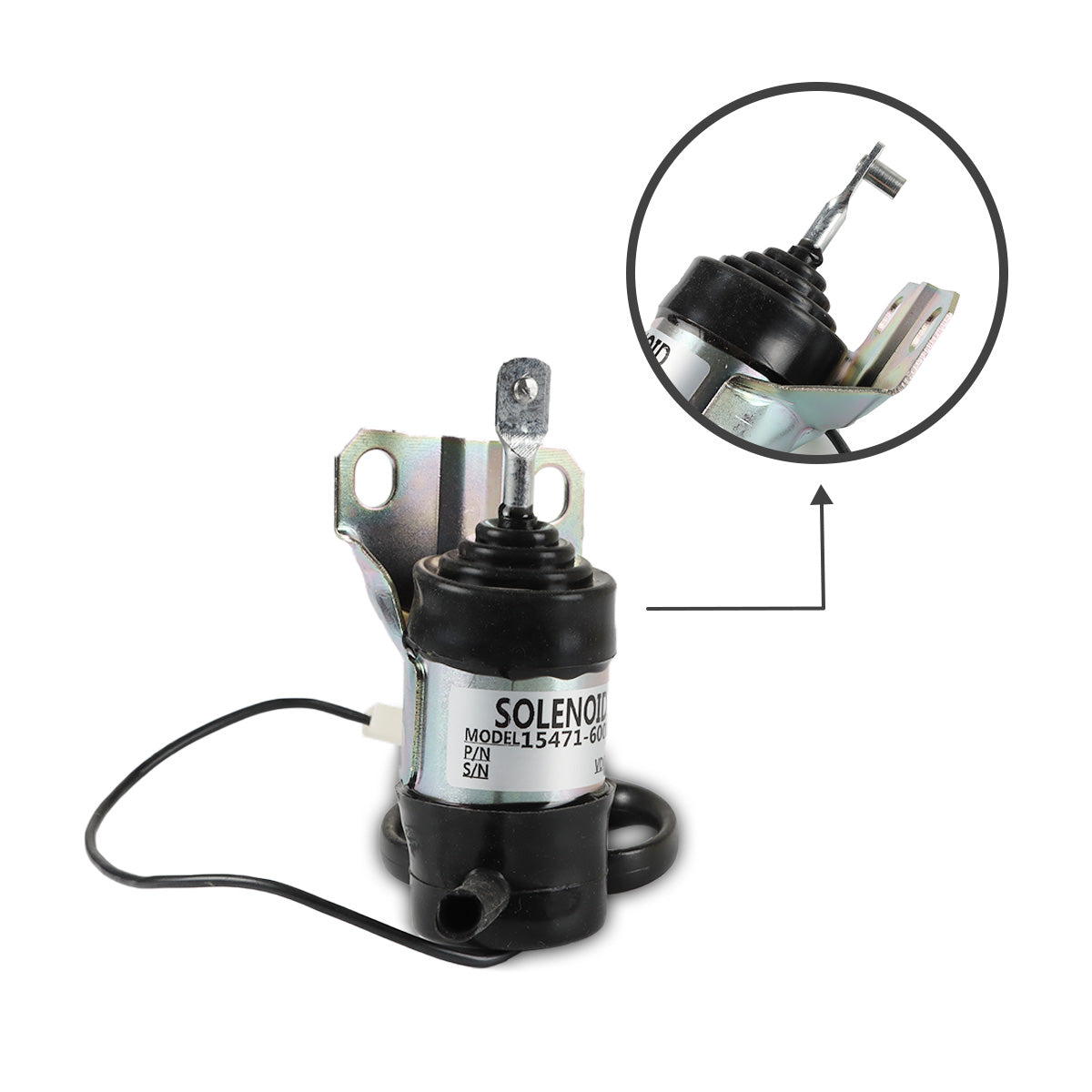 15471-60010 Fuel Shut Off Solenoid Valve for Kubota B1250 - Sinocmp