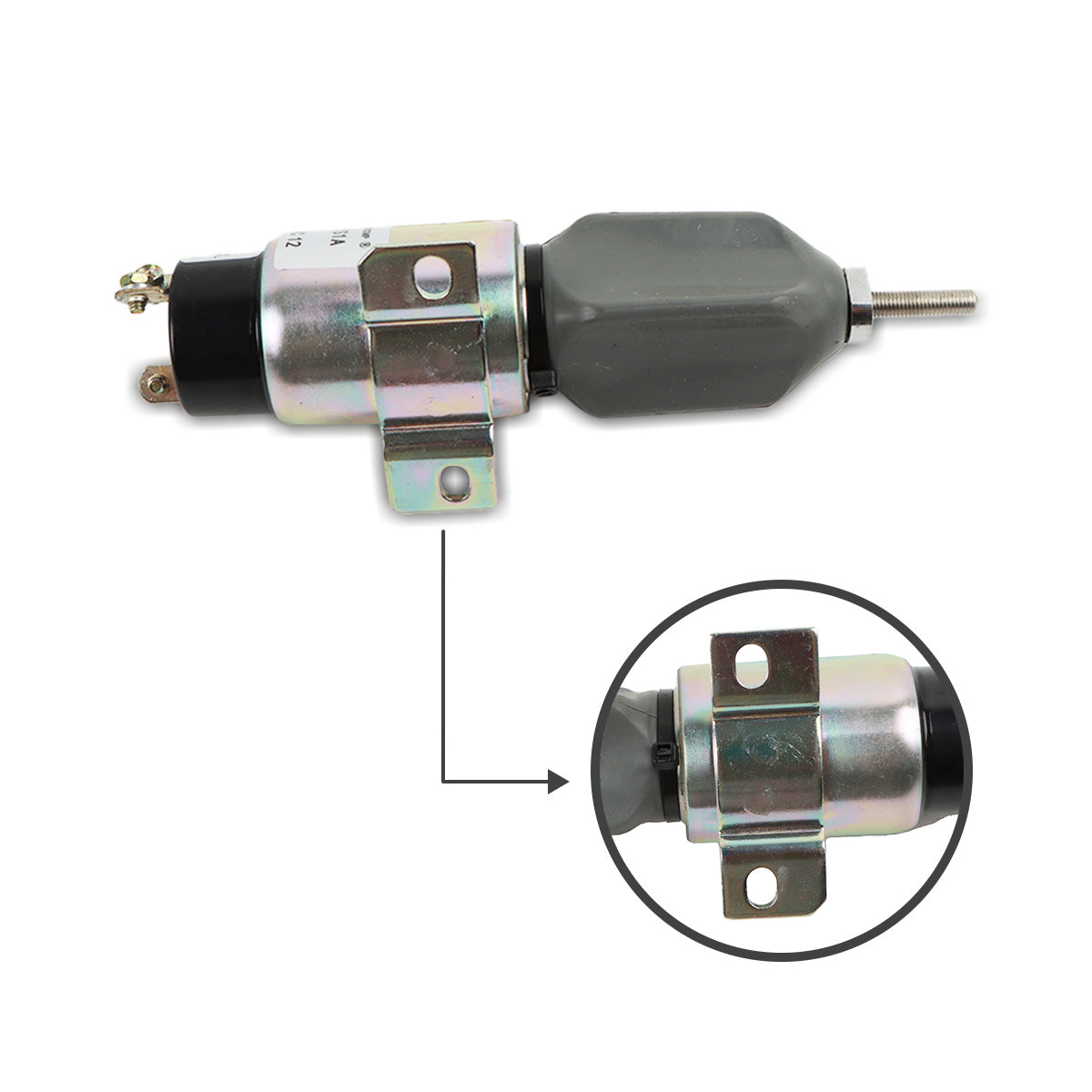 1751-12E2U1B1S1A Fuel Shut Off Solenoid Valve for Cummins Woodward - Sinocmp