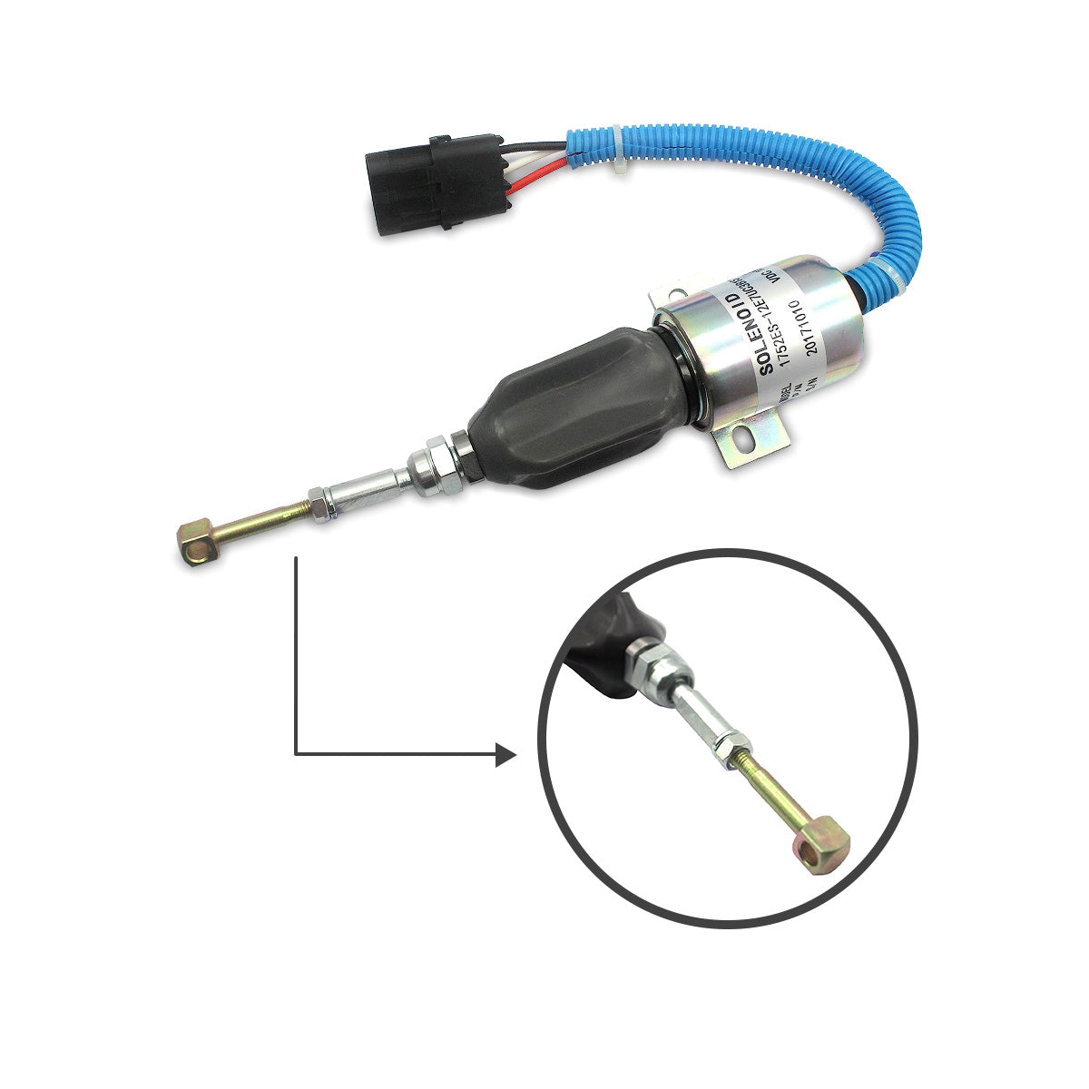 1752ES-12E7UC3B1S1 12V Shutoff Stop Solenoid for Cummins Engine - Sinocmp