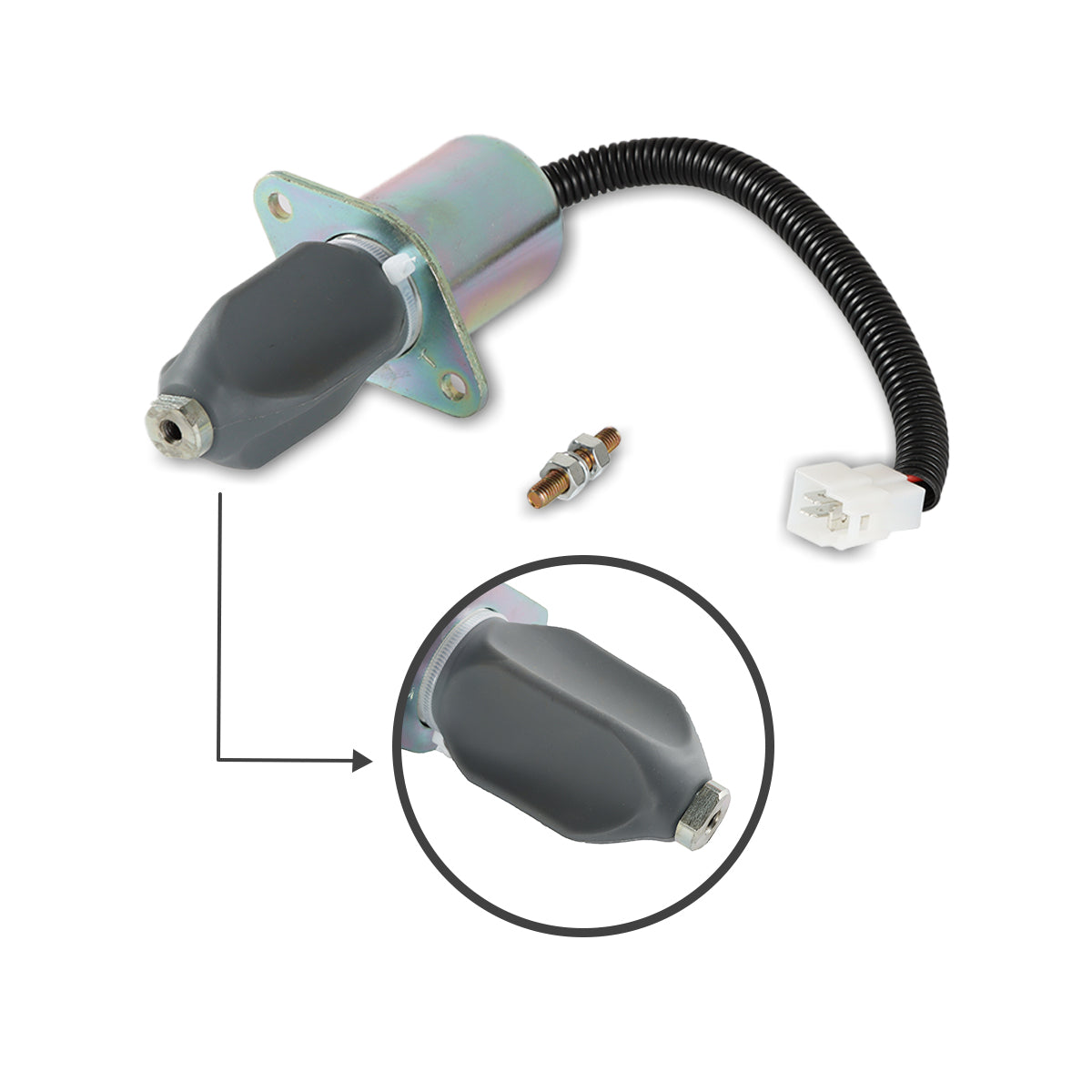 1753ES-12A3UC5B1S1 Shutoff Solenoid Valve for Yanmar B27-2 B22 B50-2 - Sinocmp