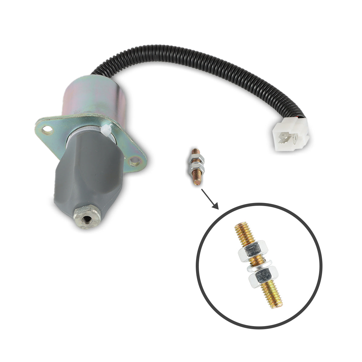 1753ES-12A3UC5B1S1 Shutoff Solenoid Valve for Yanmar B27-2 B22 B50-2 - Sinocmp