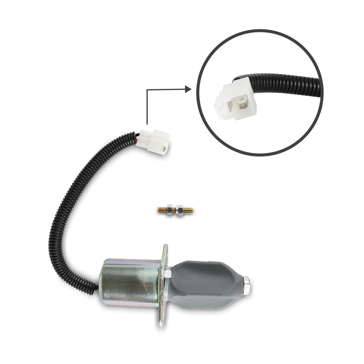 1753ES-12A3UC5B1S1 Shutoff Solenoid Valve for Yanmar B27-2 B22 B50-2 - Sinocmp