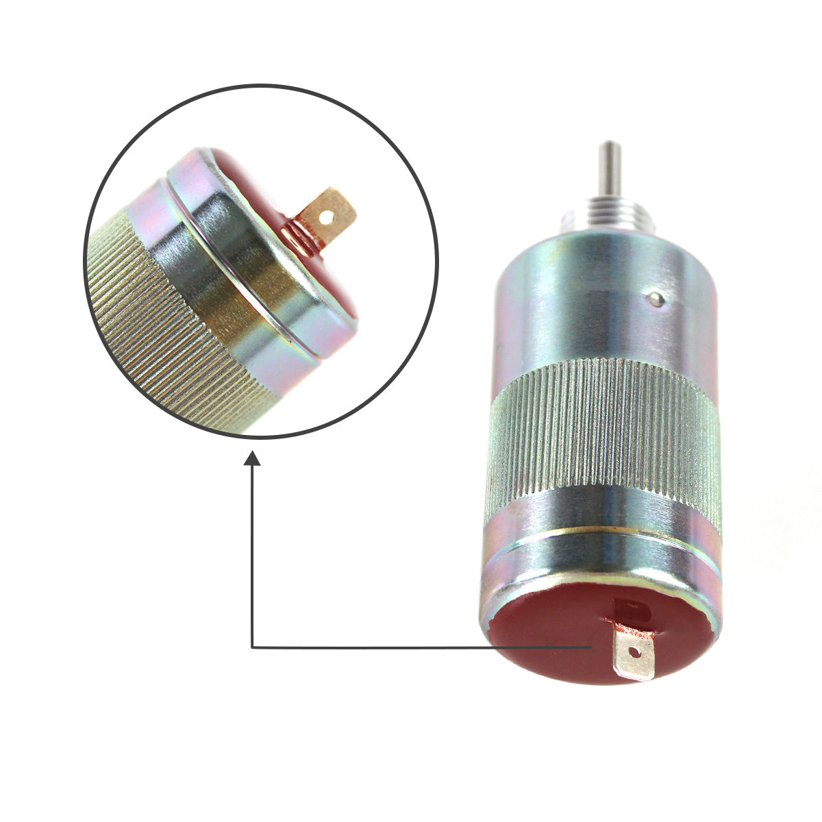 185206085 Fuel Shut Off Solenoid Stop Solenoid Valve 12V for Perkins 100 Series Engine and Case Holland - Sinocmp