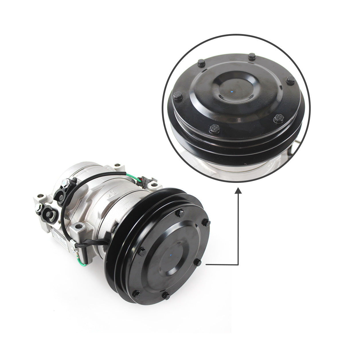 10S15C A/C AC Compressor 20Y-979-6121 447220-4053 for Komatsu PC200-7 PC200-8 PC220-8 PC270-8 PC300-8 Excavator