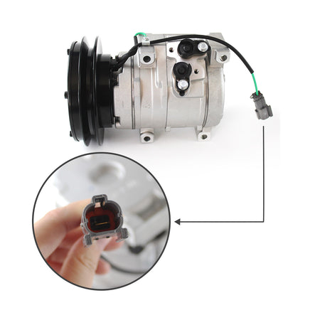 10S15C A/C AC Compressor 20Y-979-6121 447220-4053 for Komatsu PC200-7 PC200-8 PC220-8 PC270-8 PC300-8 Excavator