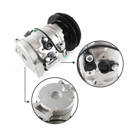 10S15C A/C AC Compressor 20Y-979-6121 447220-4053 for Komatsu PC200-7 PC200-8 PC220-8 PC270-8 PC300-8 Excavator
