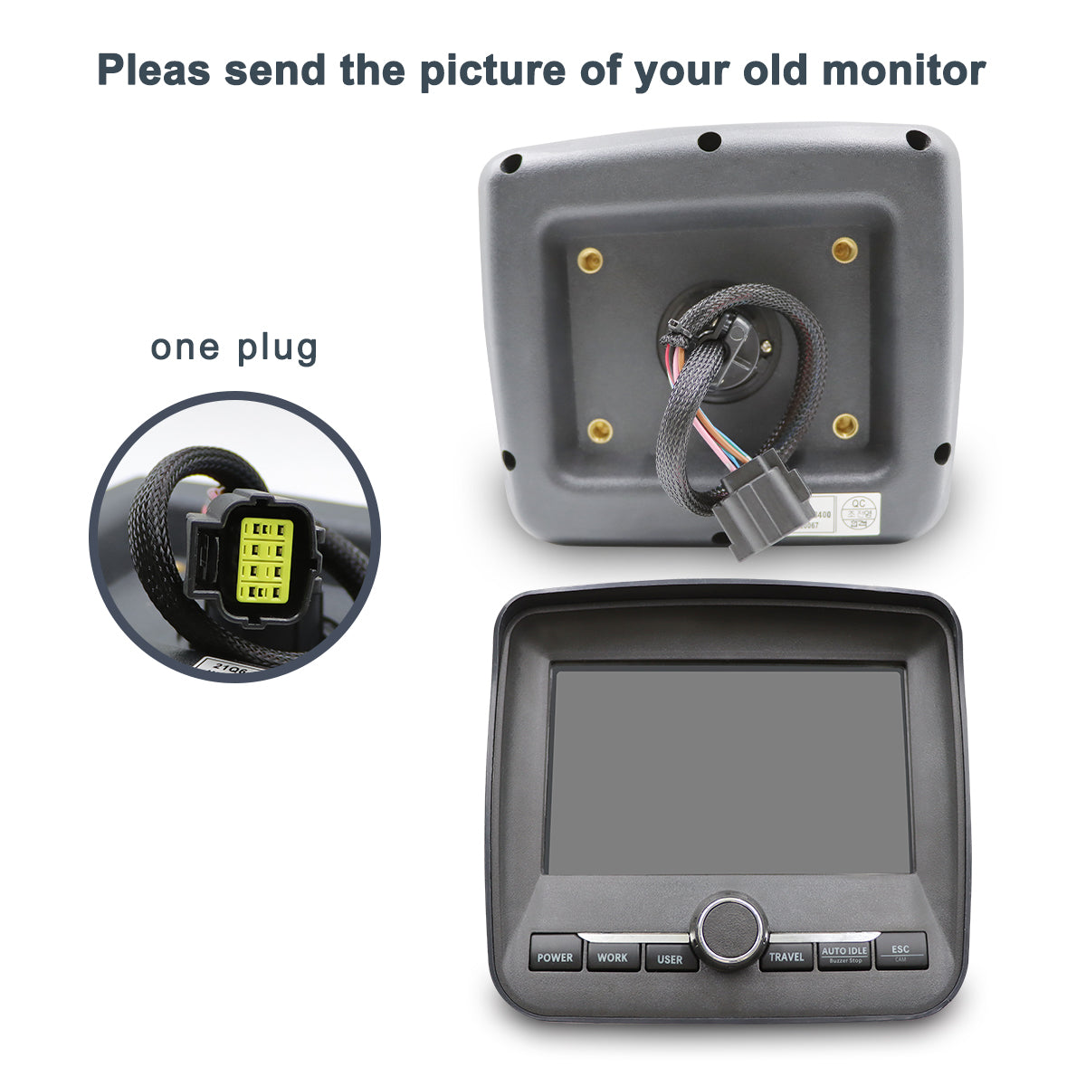 21Q6-40100 Monitor Display Screen for Hyundai R250LC-9 R290LC-9 R320LC-9 - Sinocmp