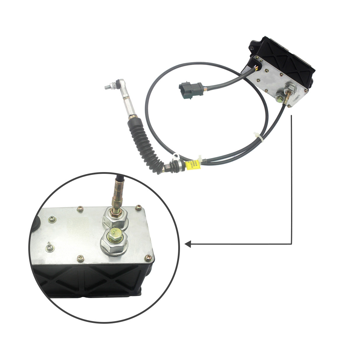 247-5210 Governor Throttle Motor with Single Cable 7 Pins for Caterpillar E330C - Sinocmp