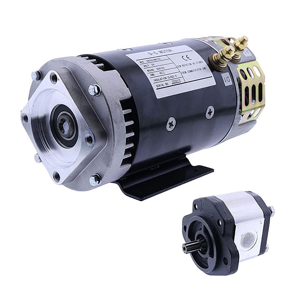 24V Electric Motor 40844GT & Hydraulic Pump 96193GT Fits for Genie GS-1530 GS-2032 GS-2046 GS-3232 GS-4655 - Sinocmp
