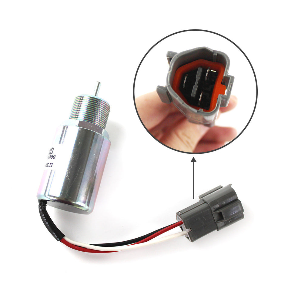 30A87-10400 Stop Solenoid 12V for Mitsubishi S3L2-61SD S3L2-61SDH - Sinocmp