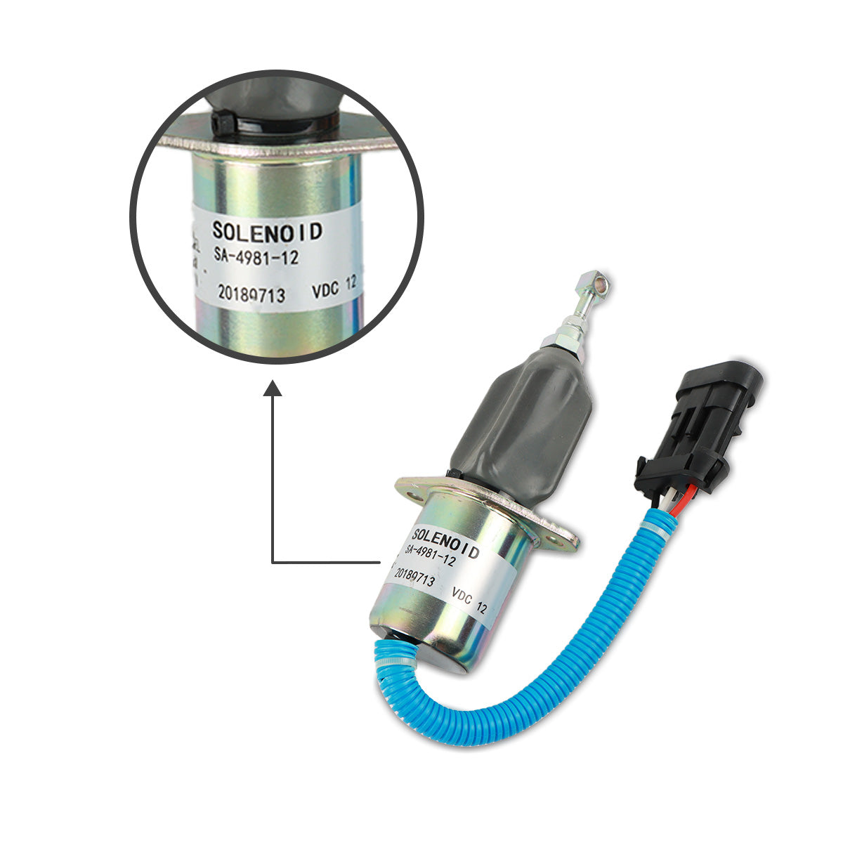 3800723 5016244AA SA-4981-12 Stop Solenoid Valve for Cummins Engine - Sincomp