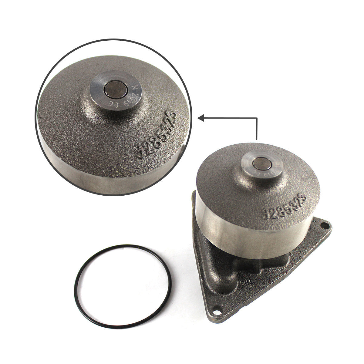 3802973 Water Pump with Cover for Hyundai R300-5 R290LC-7 Excavator - Sinocmp