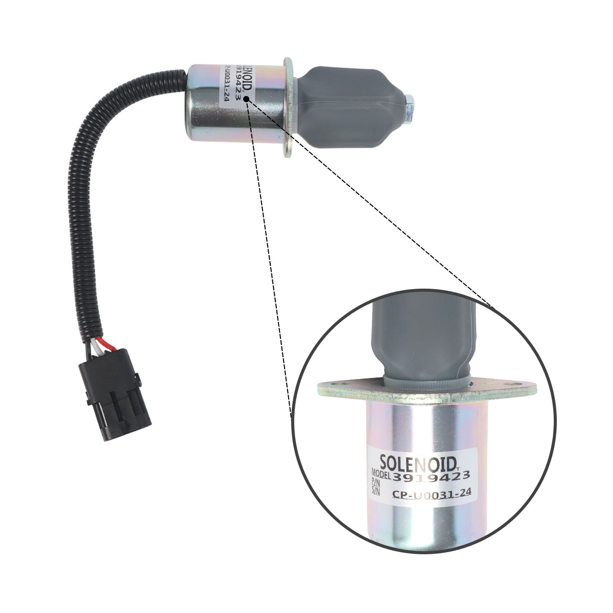 3931196 3919423 SA-4754-24 Shut Off Solenoid Valve for Cummins - Sinocmp