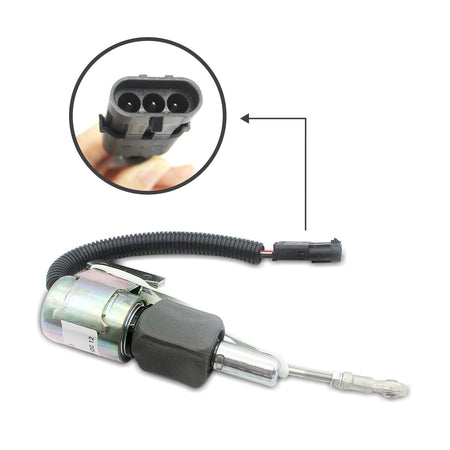 3932529 SA-4756-12 12V Stop Shut Off Solenoid Valve for Cummins 4BT/6BT Engine - Sinocmp