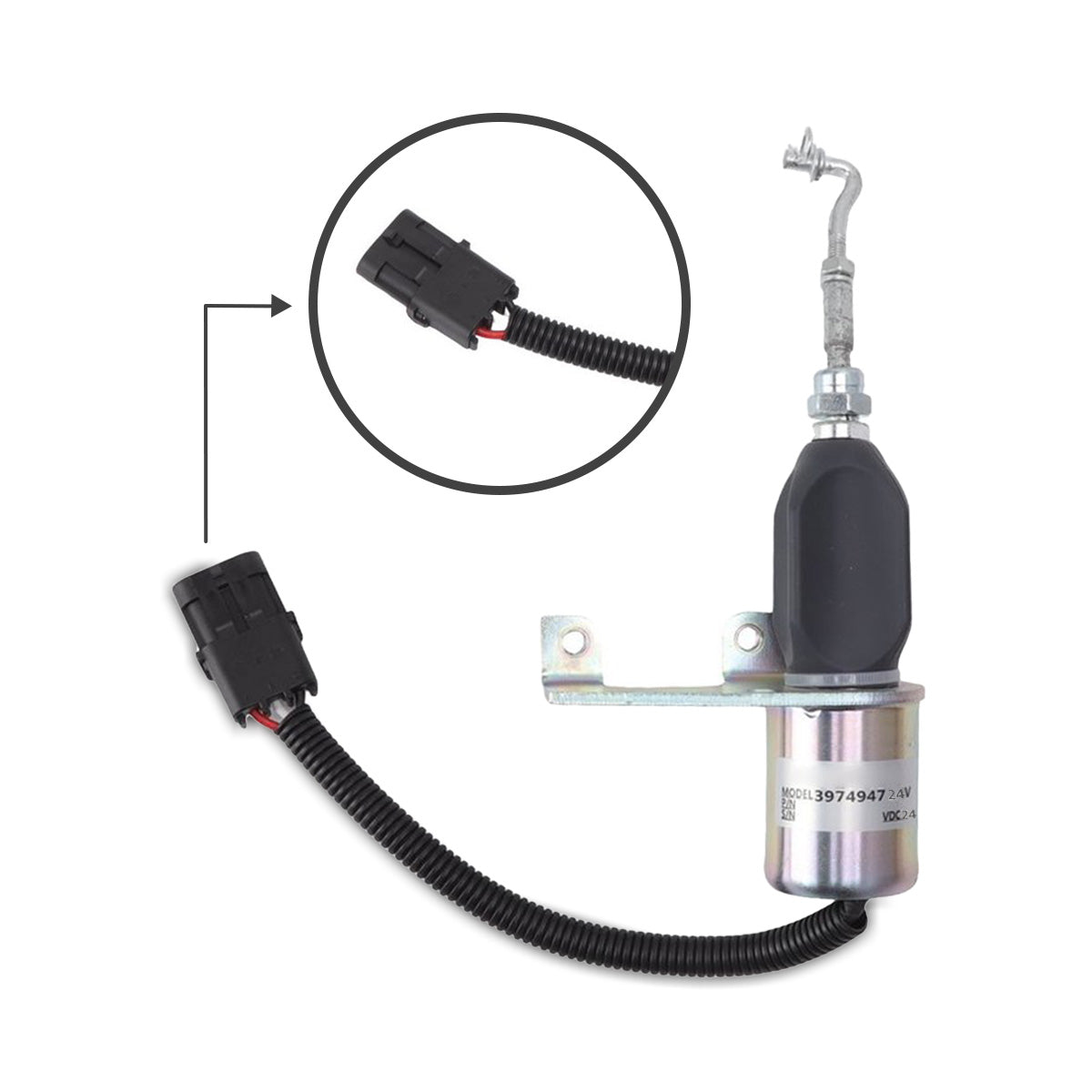 3974947 SD-008A2 D59-105-06 Fuel Flameout Solenoid Valve for Cummins 6BT Engine - Sinocmp