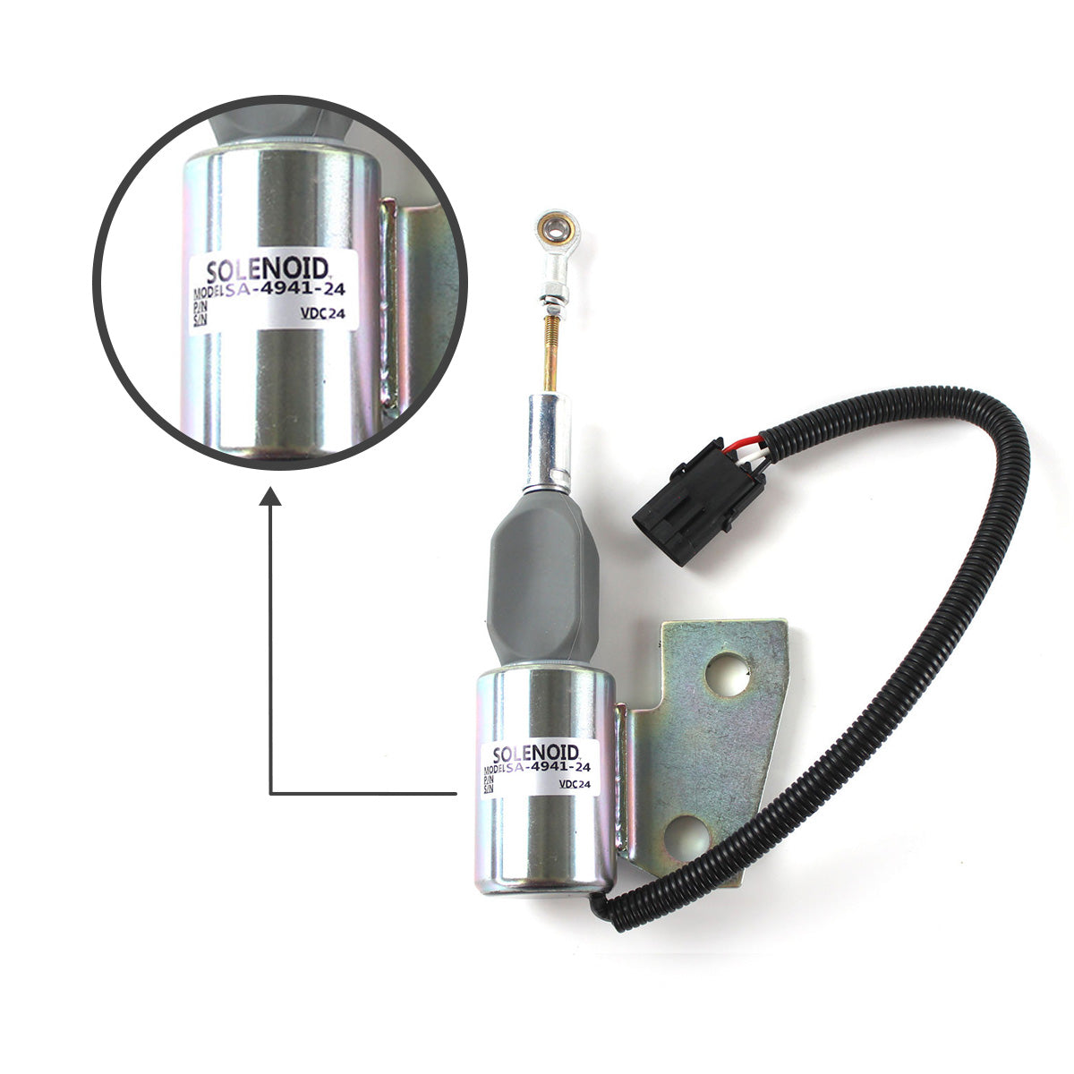 3991168 SA-4941-24 3964628 24V Stop Solenoid Valve for Cummins 4BT - Sinocmp