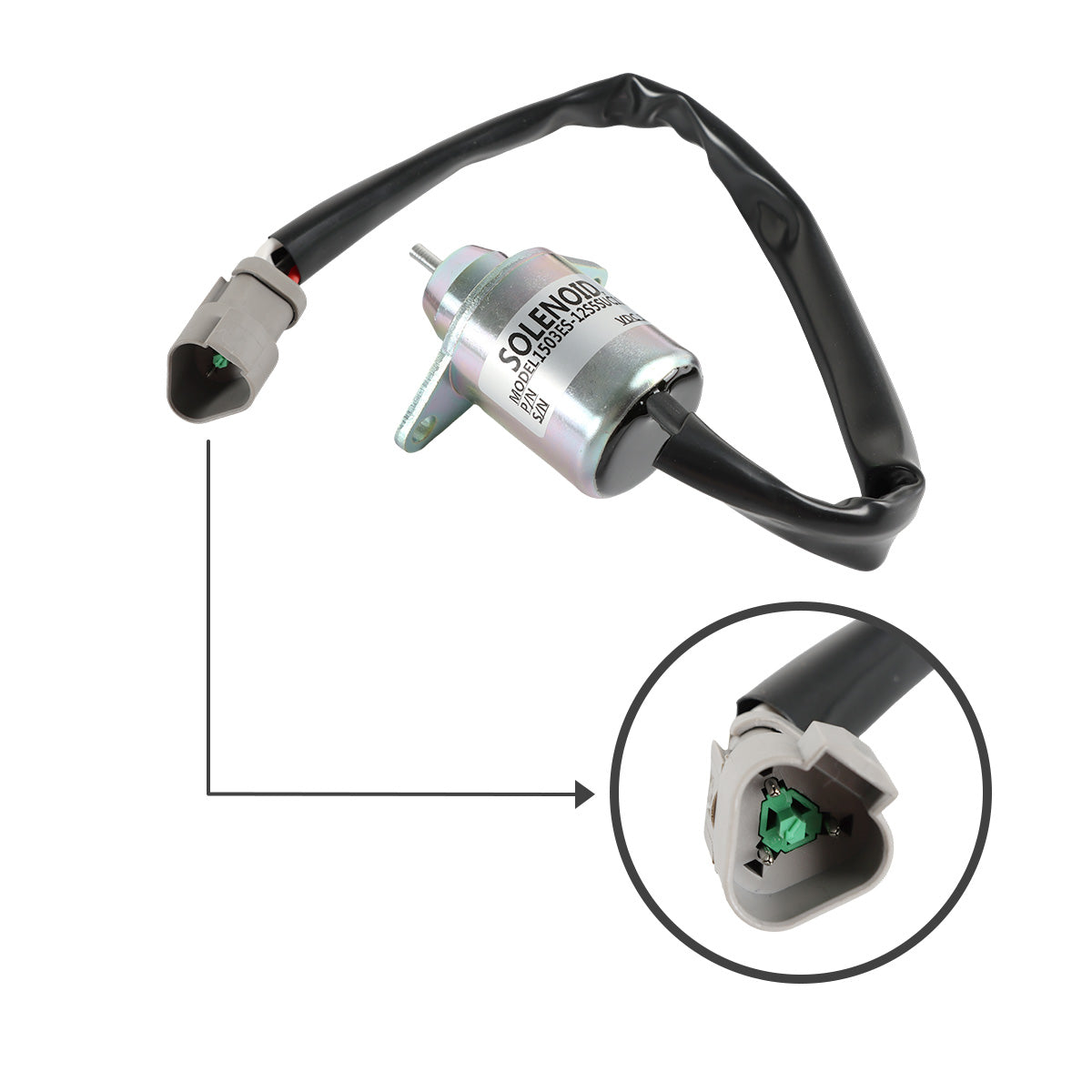 41-6383 1503ES-12S5SUC11S 12V Stop Solenoid for Yanmar Engine - Sinocmp