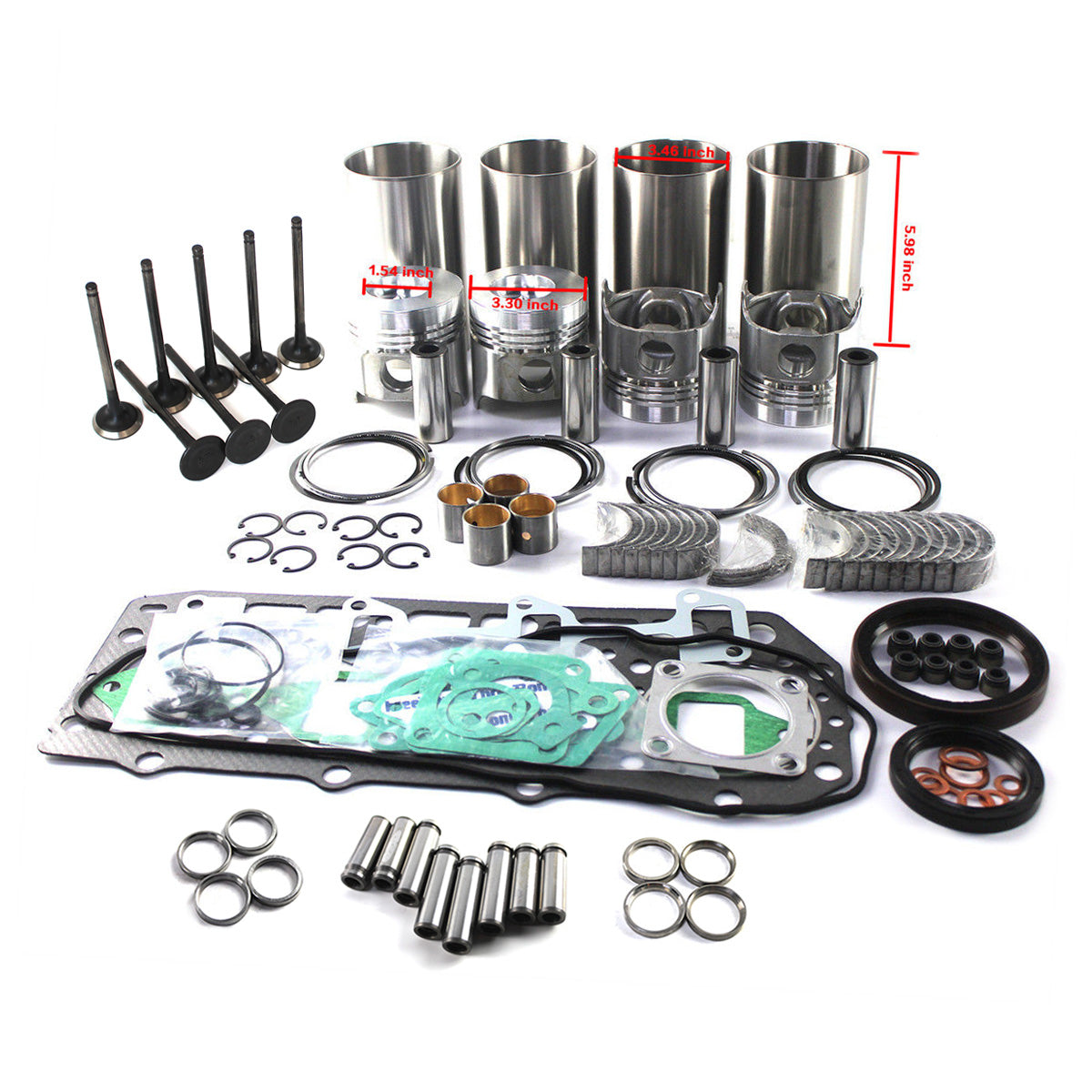 4D84-2 4D84E-2 Engine Overhaul Rebuild Kit for Yanmar B6 Komatsu PC40-7 PC50UU-2 - Sinocmp