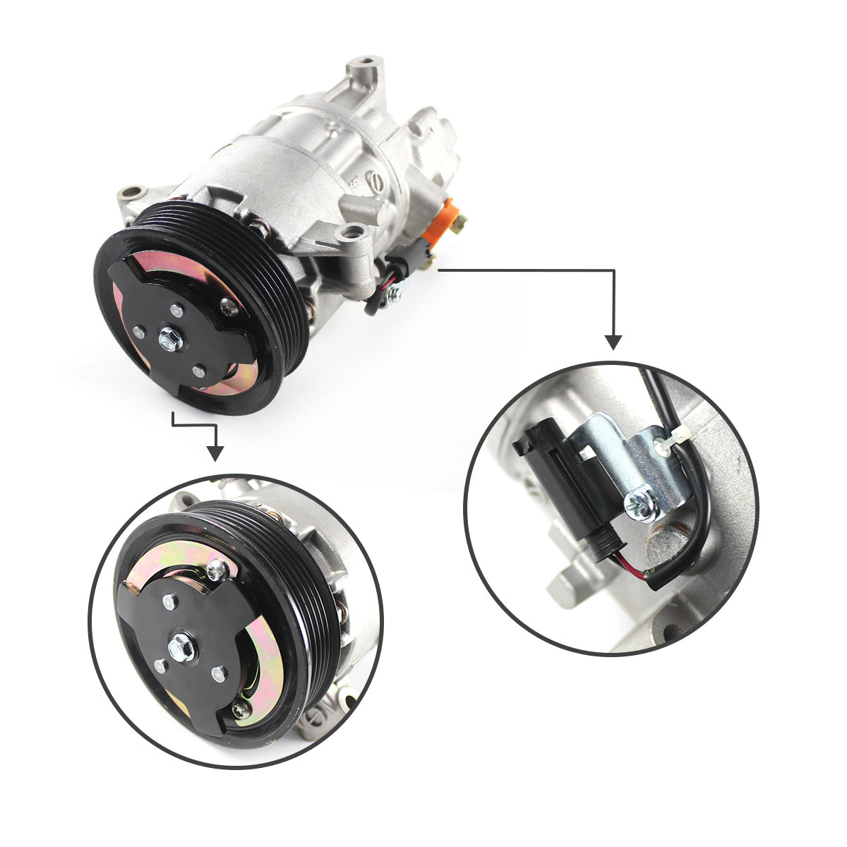 4PK 12V CSE613 64529182793 64509156821 Air Conditioning Compressor for BMW E90 - Sinocmp