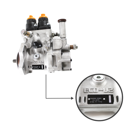 6156-71-1112 Fuel Injection Pump for Komatsu PC450-7 6D125 Engine - Sinocmp