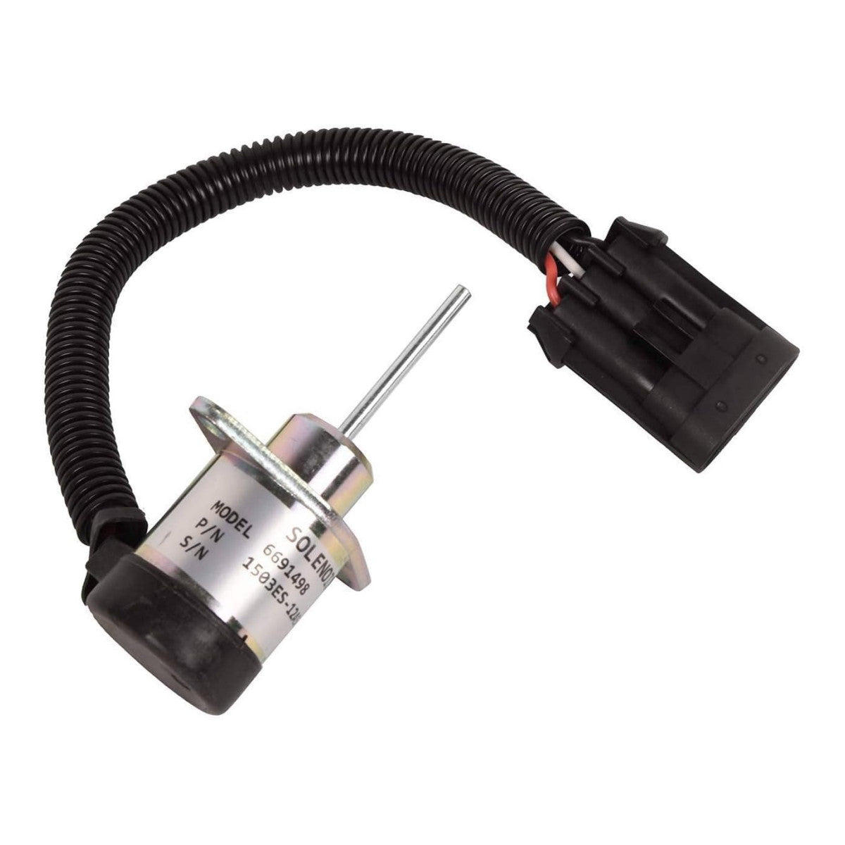 6691498 1503ES-12A5UC4S 1G925-60011 12V Shut Off Solenoid Stop Shutdown Solenoid for Bobcat S185 Skid Steer Kubota Engine - Sinocmp