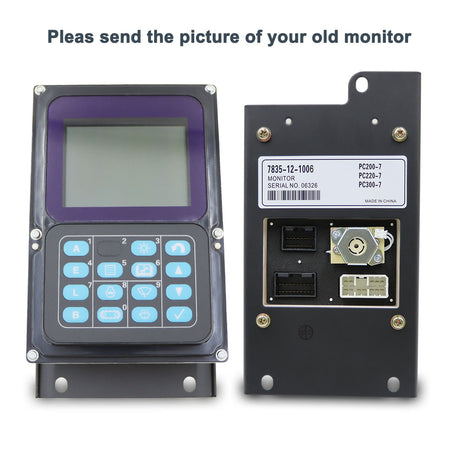 7835-12-1006 Monitor Display Panel for Komatsu PC160-7 PC180-7 PC180NLC-7 - Sinocmp