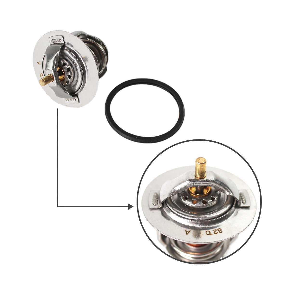 8-97602393-1 8-97602048-2 2 PCS Thermostat for Hitachi ZX330 ZX330-3 - Sinocmp