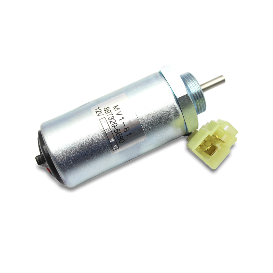 897329-5680 MV1-18 12V Fuel Shutoff Solenoid for Hitachi EX50U Isuzu 4LE1 - Sinocmp