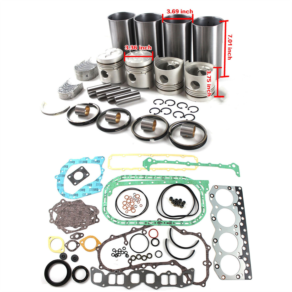 C240 C240PKJ C240PKG Engine Rebuild Kit for Isuzu TCM Komatsu Forklift - Sinocmp