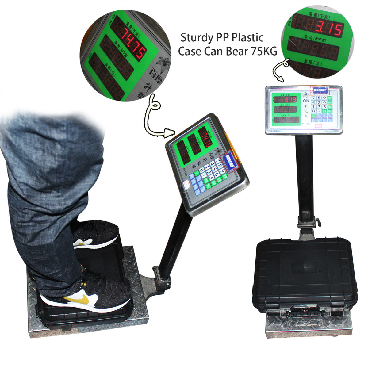 Hydraulic Pressure Test Kit 3 Gauges 25/40/60Mpa 12 Couplings for Excavators - Sinocmp