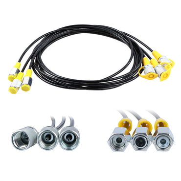 3 Pressure Gauges 12 Couplings 3pcs 163cm Long Test Hoses 25/40/60mpa Hydraulic Test Kit