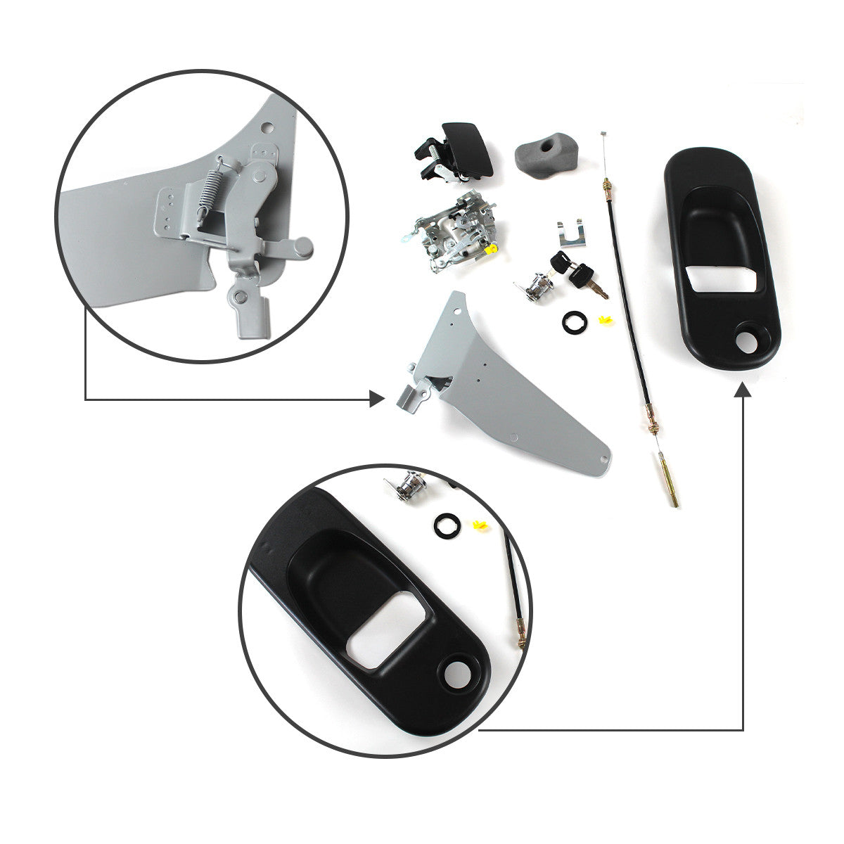 Cab Door Lock Assy for Hitachi Excavator ZX100 ZX120 ZX200 ZX300 - Sinocmp