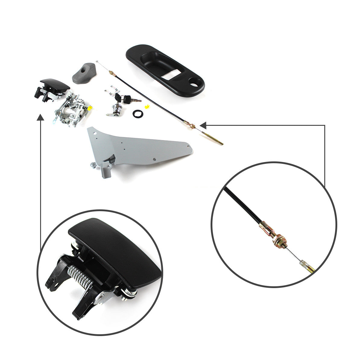Cab Door Lock Assy for Hitachi Excavator ZX100 ZX120 ZX200 ZX300 - Sinocmp