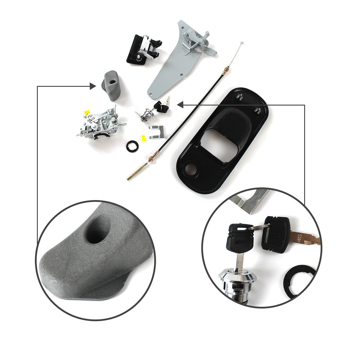 Cab Door Lock Assy for Hitachi Excavator ZX100 ZX120 ZX200 ZX300 - Sinocmp