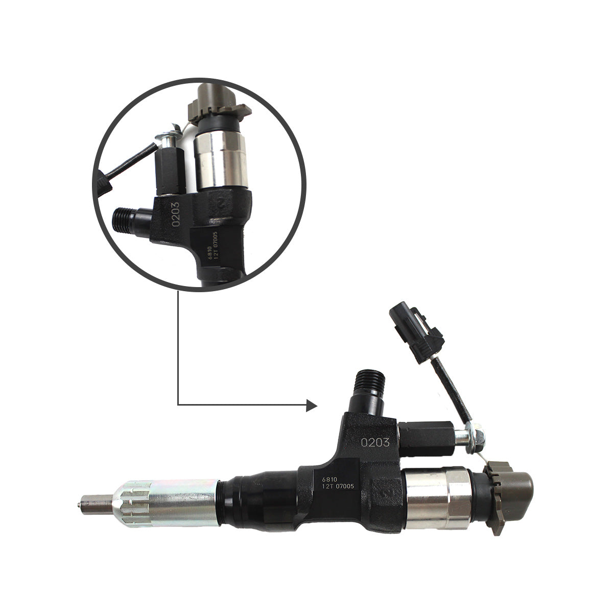 VH23670E0012 VH23670E0520 Fuel Injector for Kobelco SK350-8 Hino J08E Engine - Sinocmp