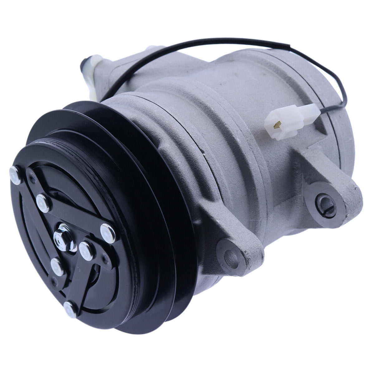 Delphi SP10 A/C Compressor with Single Groove 12 Volt Clutch for Mahindra Tractor 4510 5010 2538 6010 6110 - Sinocmp
