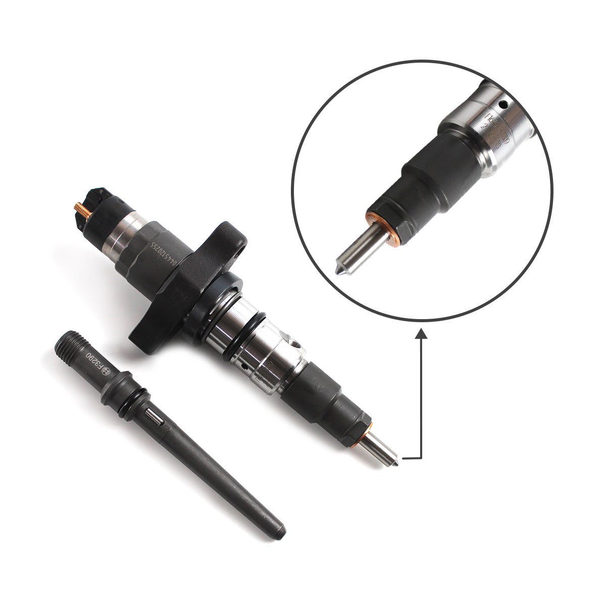 1PC/6PCS Diesel Fuel Injector with Connect Tube 0986435503 0445120255 for 2003-2004 Dodge Pick-up Ram Cummins 5.9L Engine - Sinocmp
