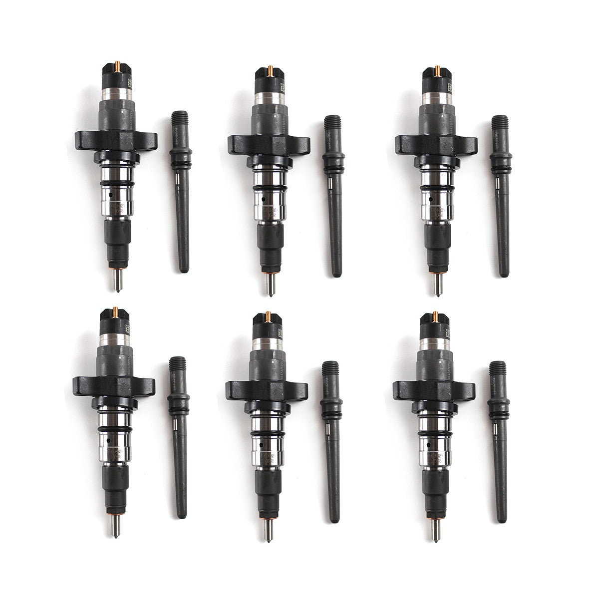 1PC/6PCS Diesel Fuel Injector with Connect Tube 0986435503 0445120255 for 2003-2004 Dodge Pick-up Ram Cummins 5.9L Engine - Sinocmp