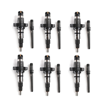 1PC/6PCS Diesel Fuel Injector with Connect Tube 0986435503 0445120255 for 2003-2004 Dodge Pick-up Ram Cummins 5.9L Engine - Sinocmp