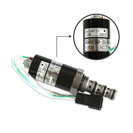 EZ20V00018F1 Hydraulic Pump Solenoid Valve for Kobelco SK60 SK200-3 - Sinocmp