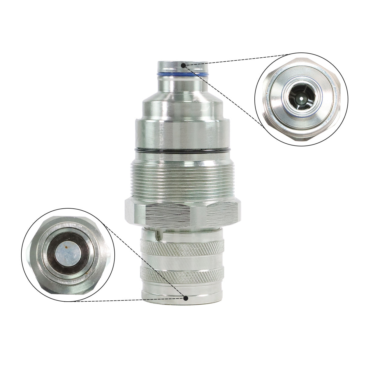 Hydraulic Female Flat Face Quick-Connect Coupler AT406475 for John Deere 320E 323E 328E 326E 329E 332E 318E 333E 319E - Sinocmp