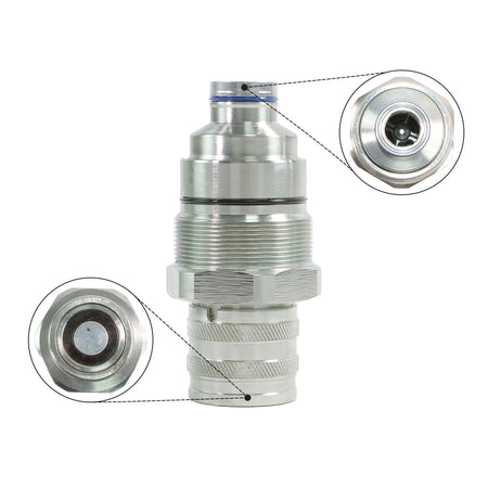 Hydraulic Female Flat Face Quick-Connect Coupler AT406475 for John Deere 320E 323E 328E 326E 329E 332E 318E 333E 319E - Sinocmp
